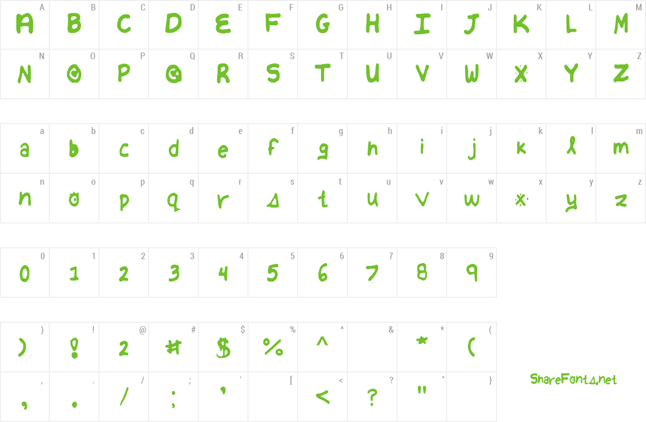 Font Anna Hand preview