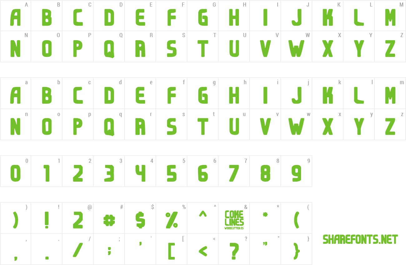 Font Cokelines preview