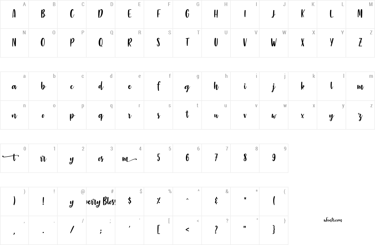 Download Free Font Strawberry Blossom