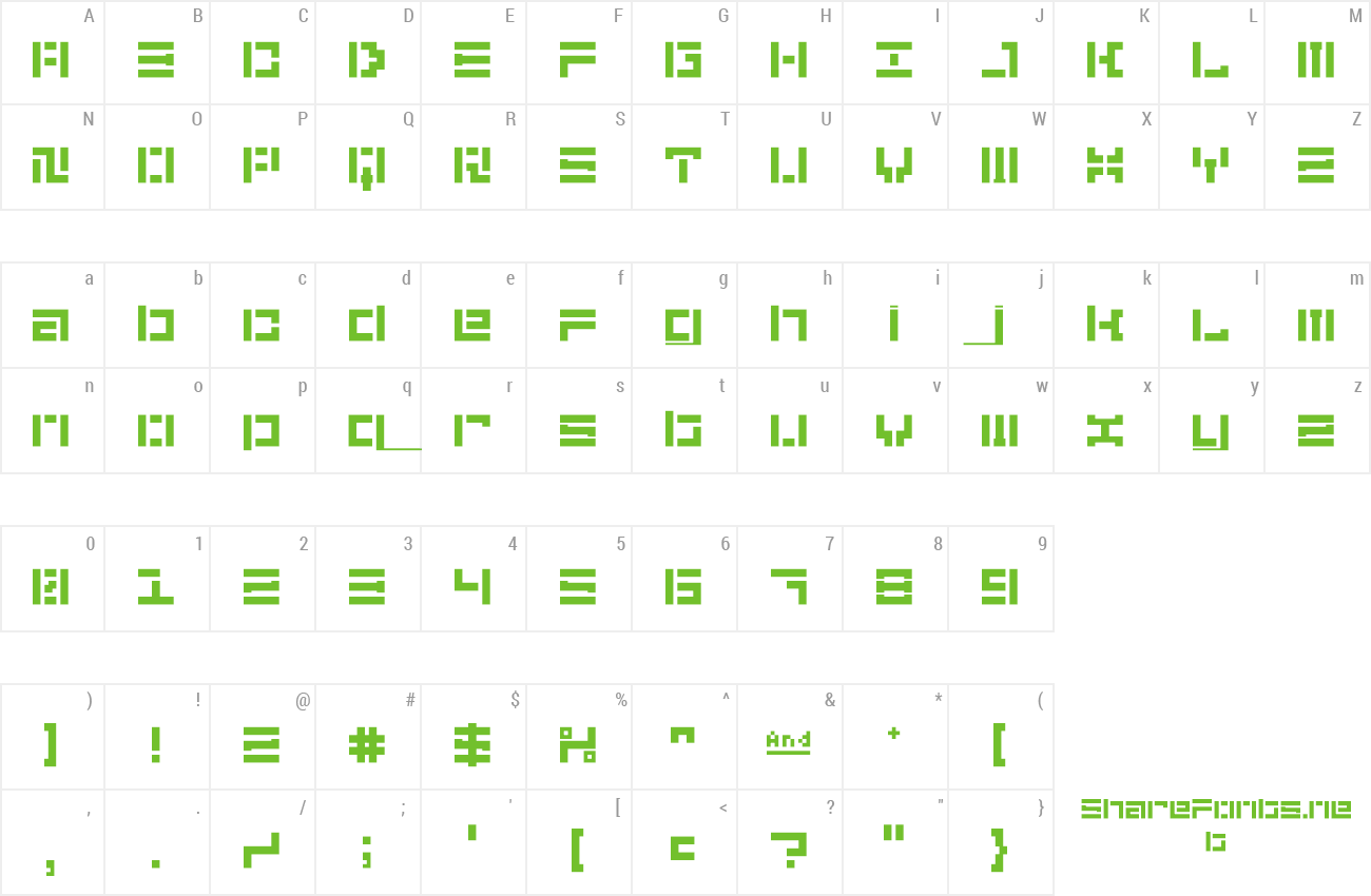 Font 5 Didgit preview