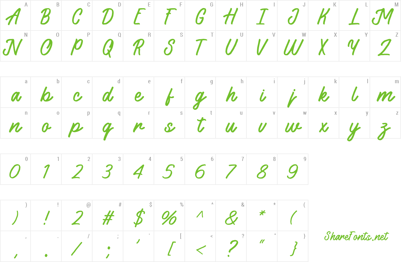 Font Sloutthy preview