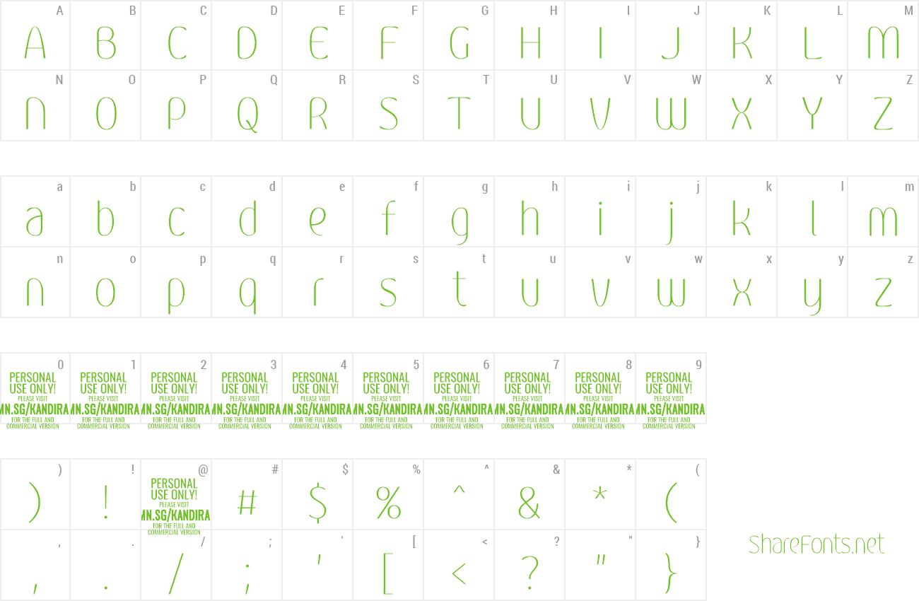 Font Kandira preview