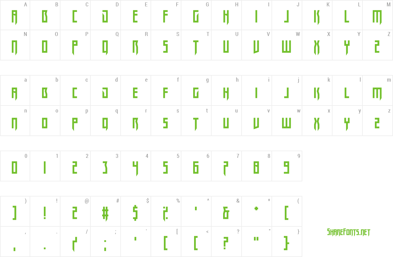 Font Megarok preview