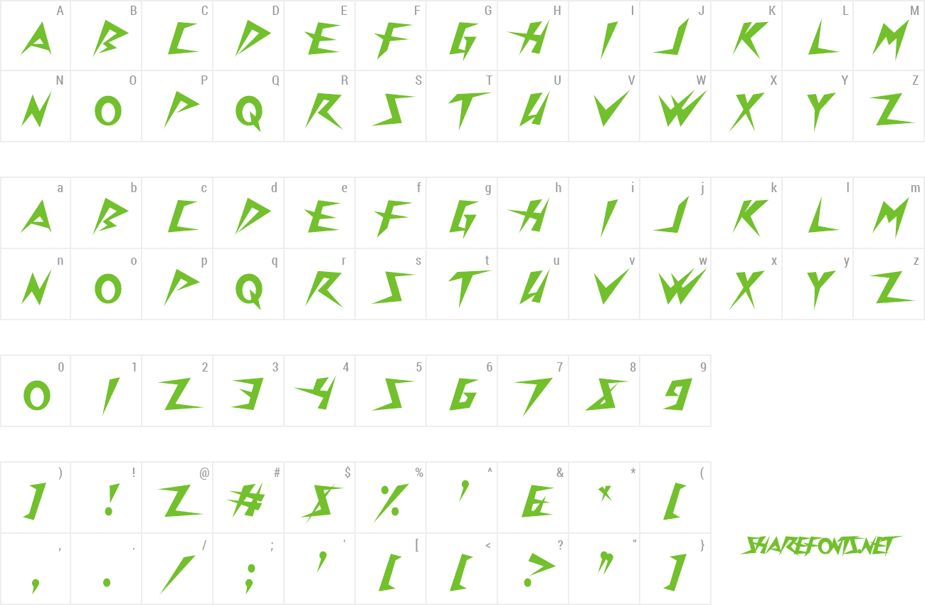 Font Onslaughter preview