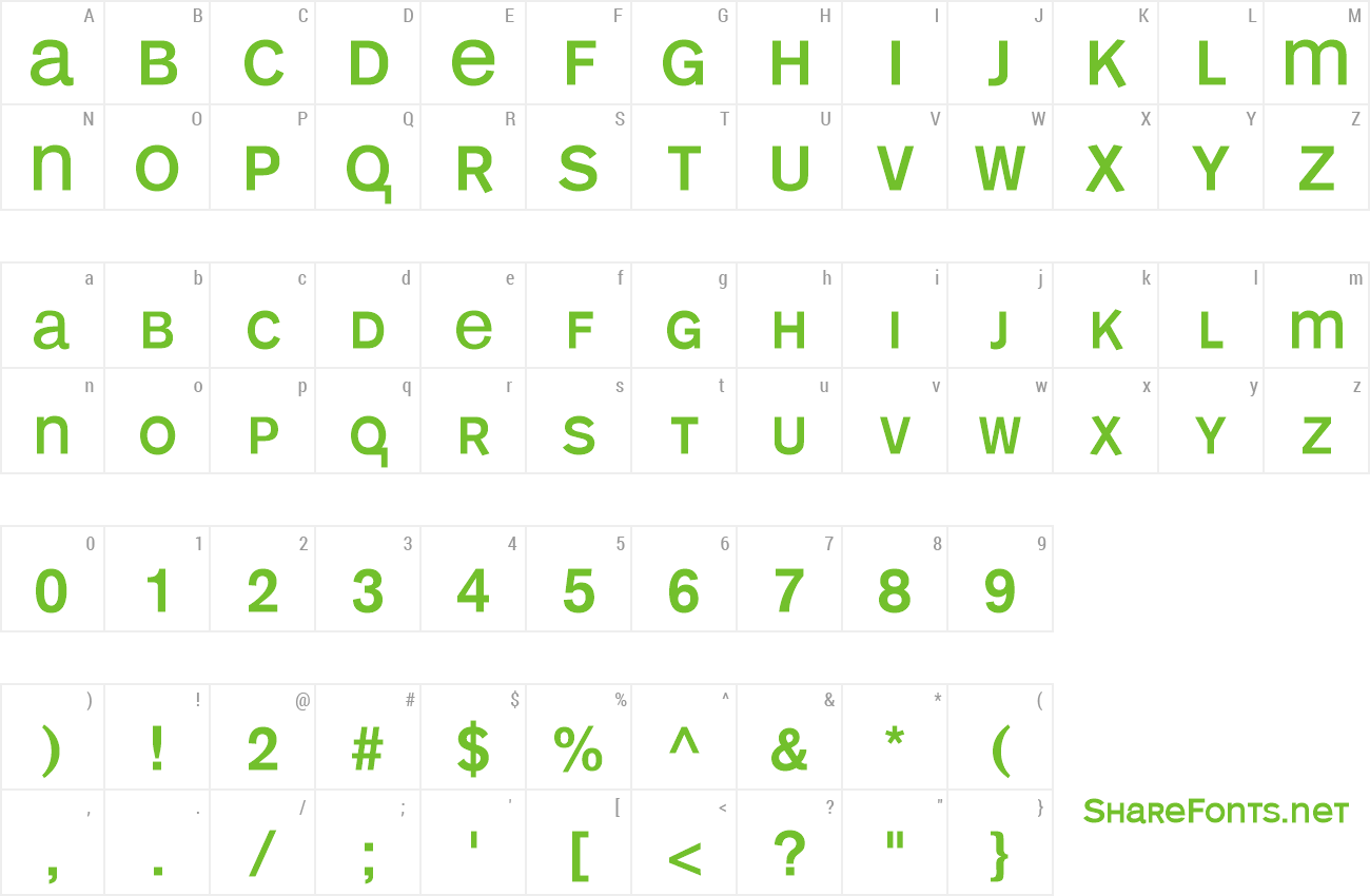 Font Mono Alphabet preview