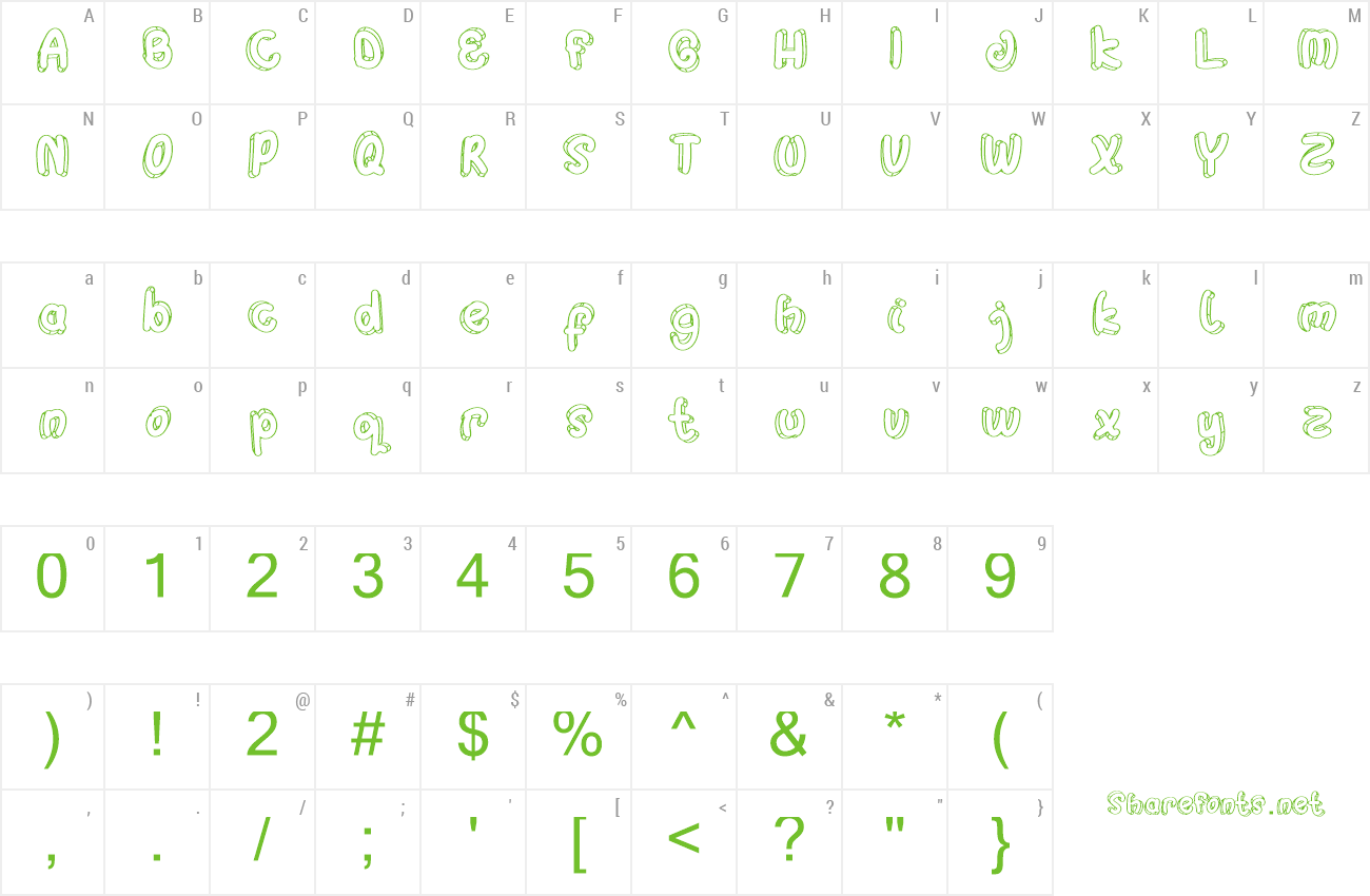 Font Hulahop preview