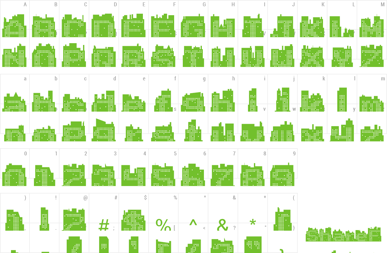 Font SuperSkyline preview