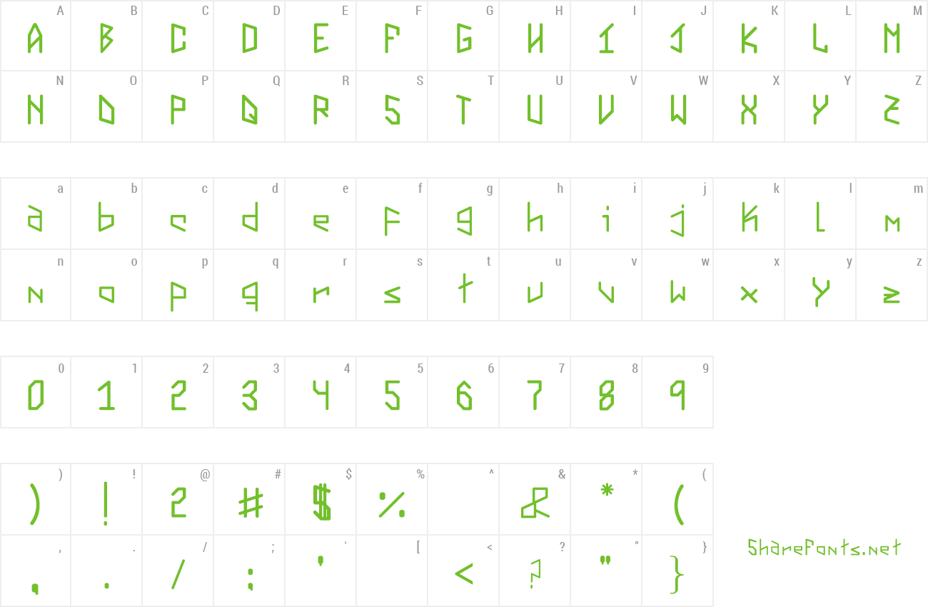 Font Virtual Vector Vortex preview