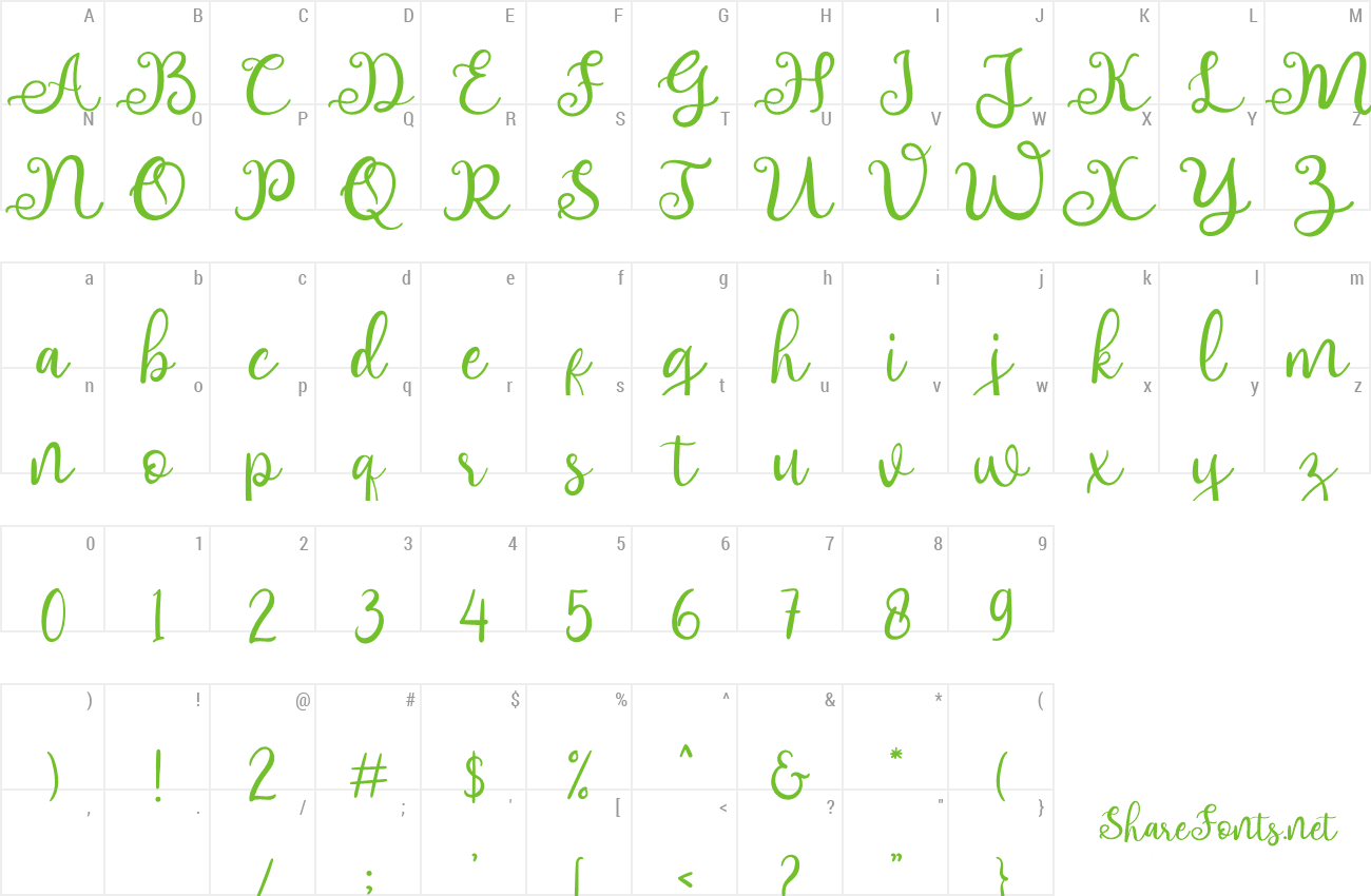 Font Adhellita preview