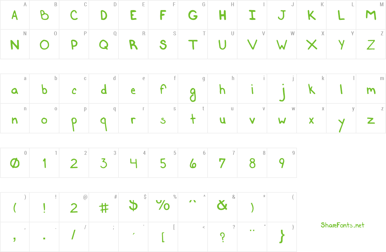 Font Handbag preview