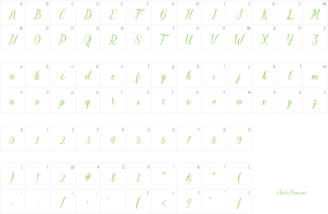 Font Charmington preview