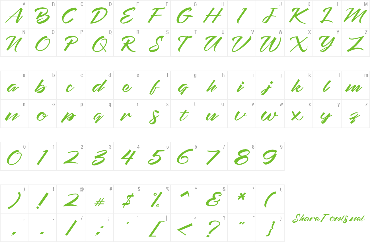 Font Empatlima preview