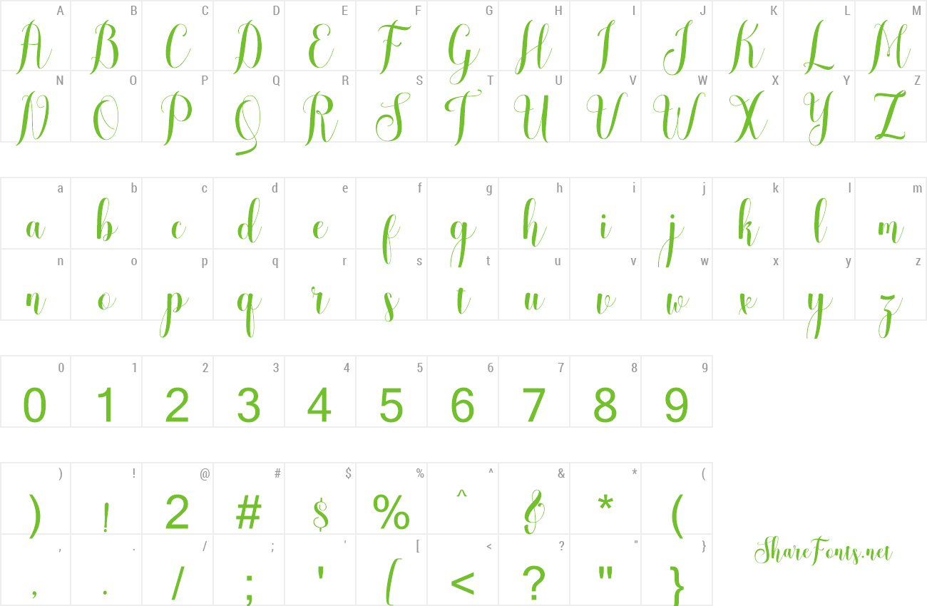 Font Melisca preview