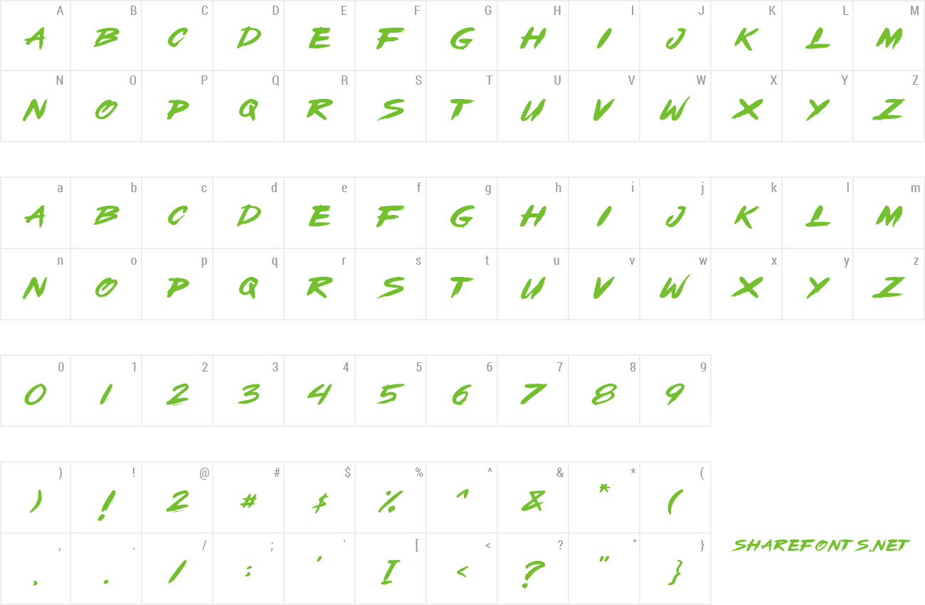 Font Openbrush preview