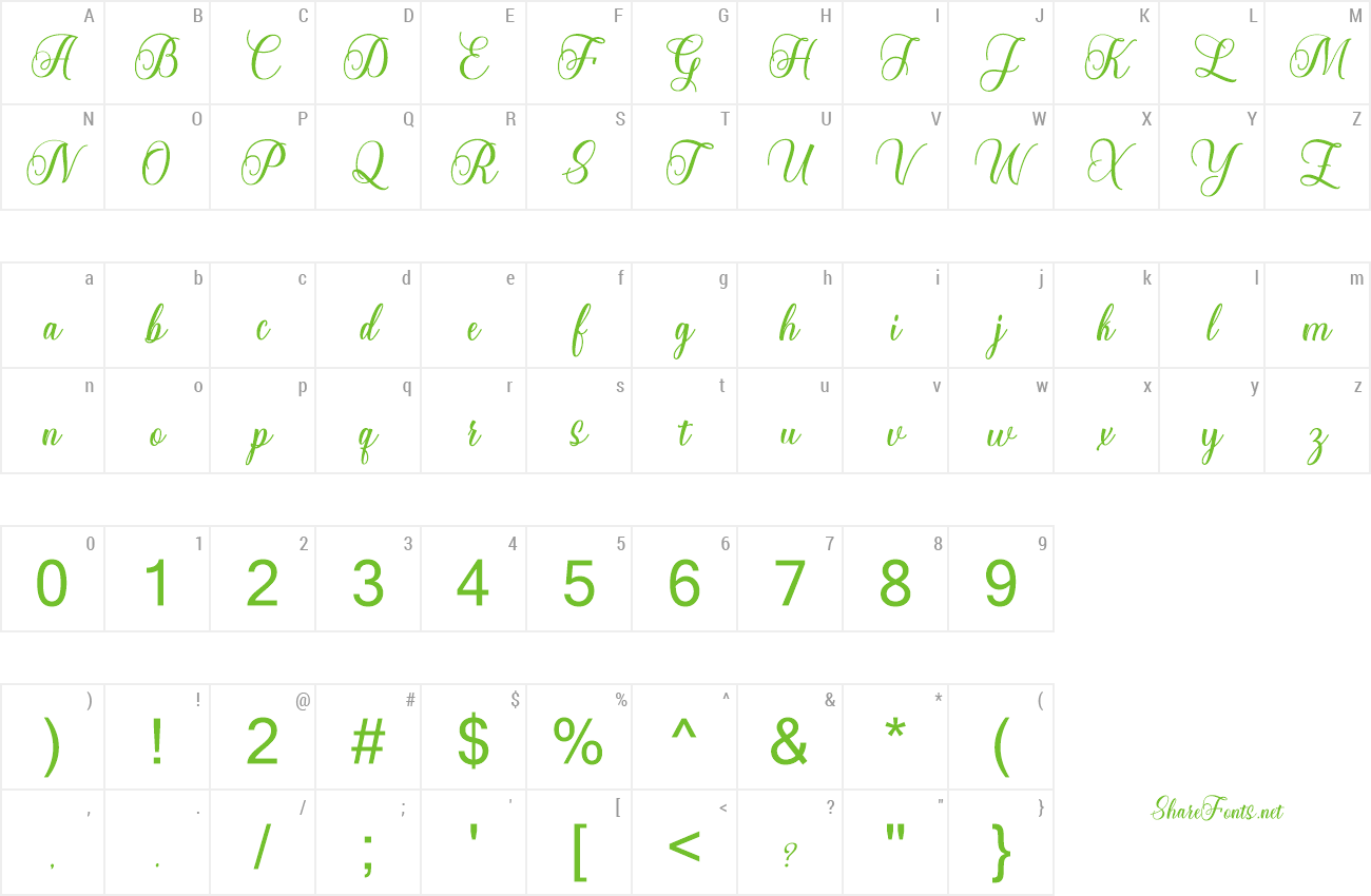 Font Starlive Script preview