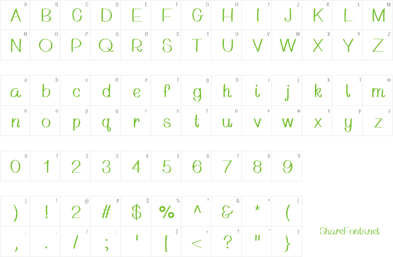 Font Mulberry preview