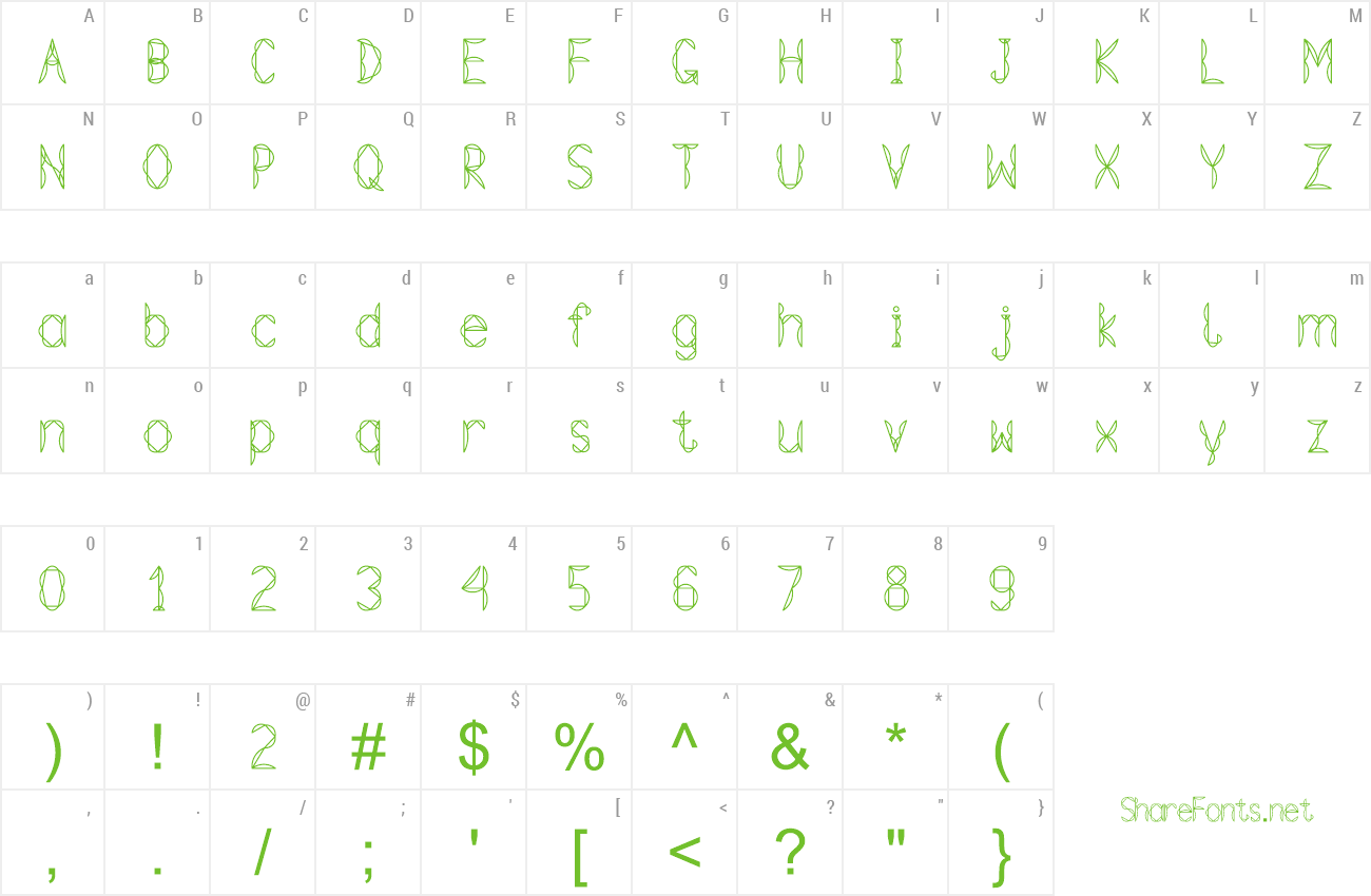 Font Tetraclericton preview