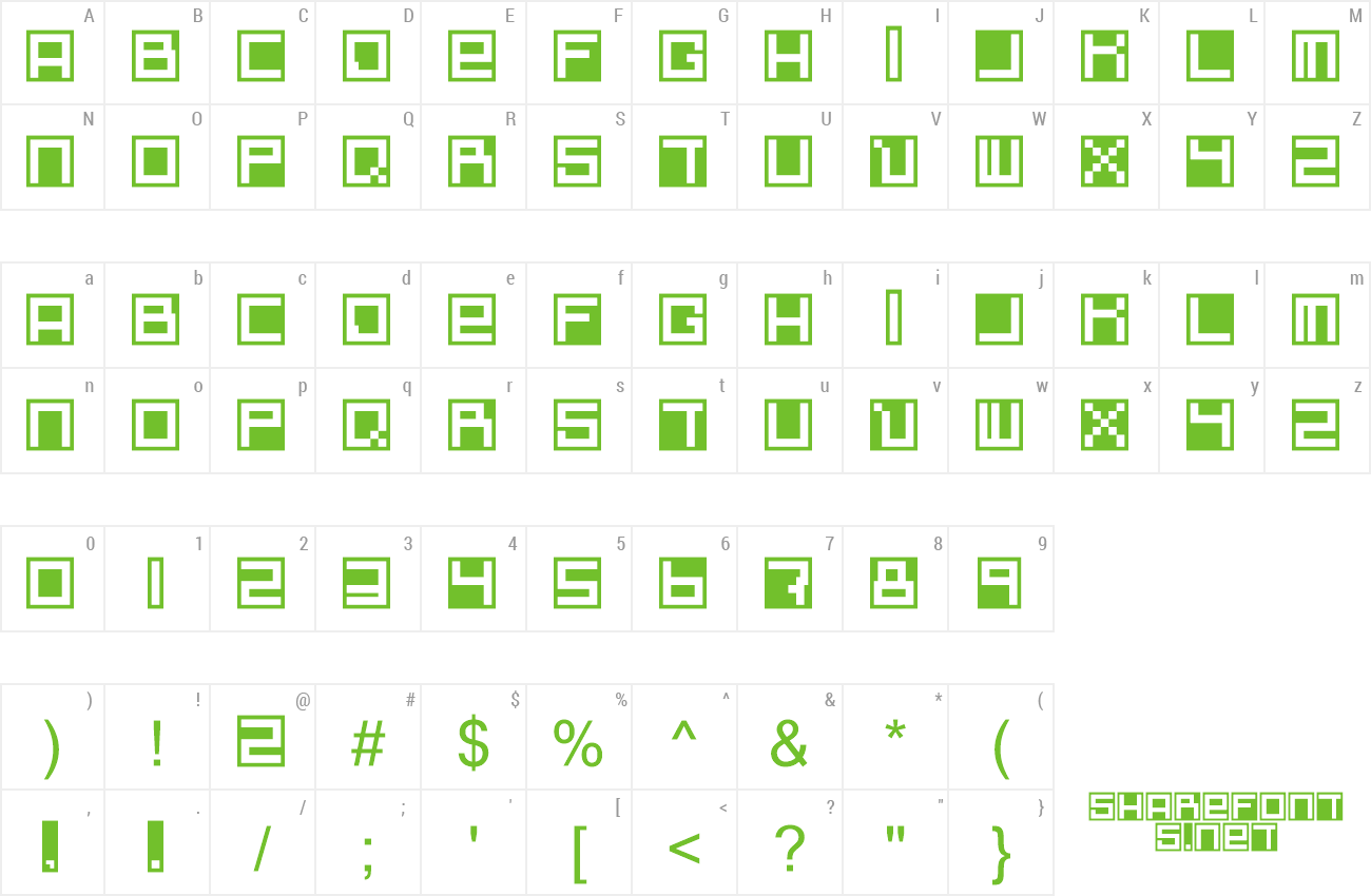 Font White On Box preview