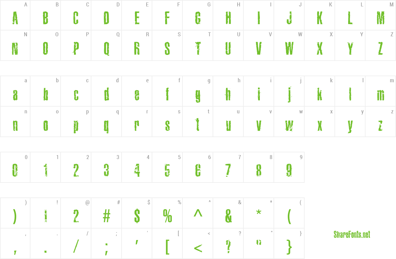 Font Joels Ragged Font preview