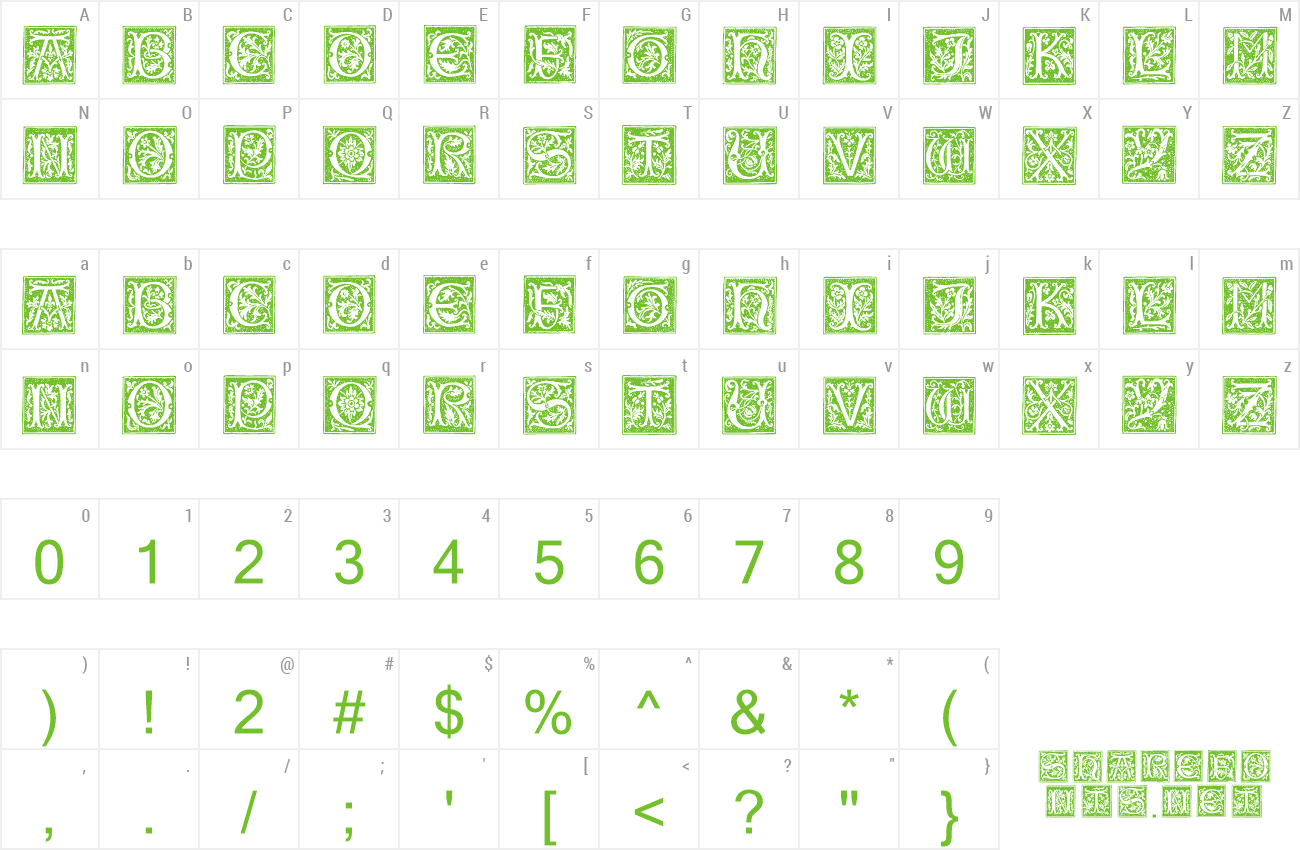 Font Typographer Woodcut Initials One preview