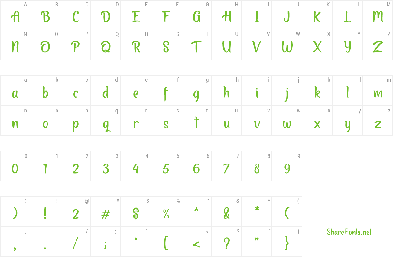 Font Baliday preview