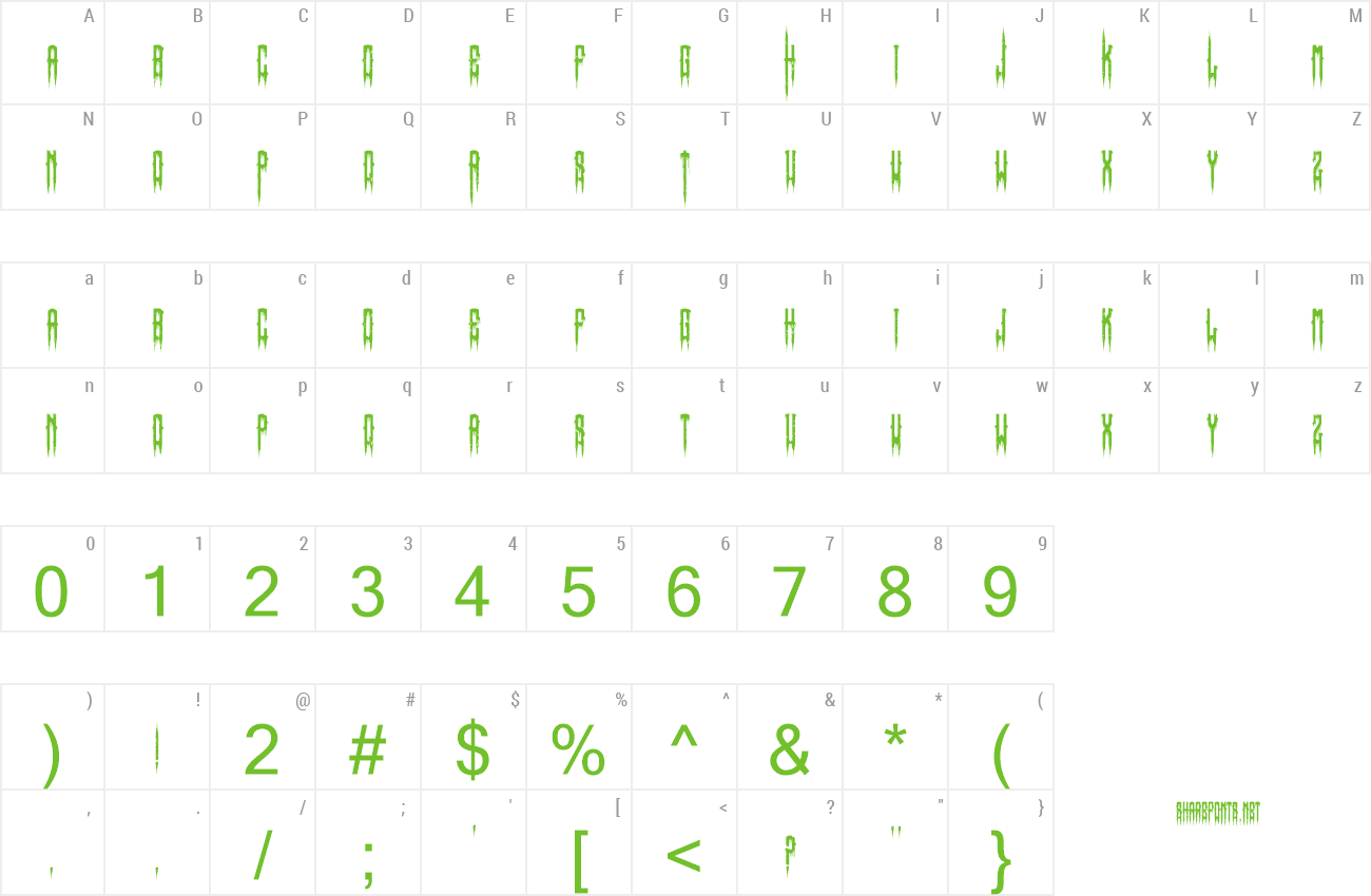 Font Horror Type preview