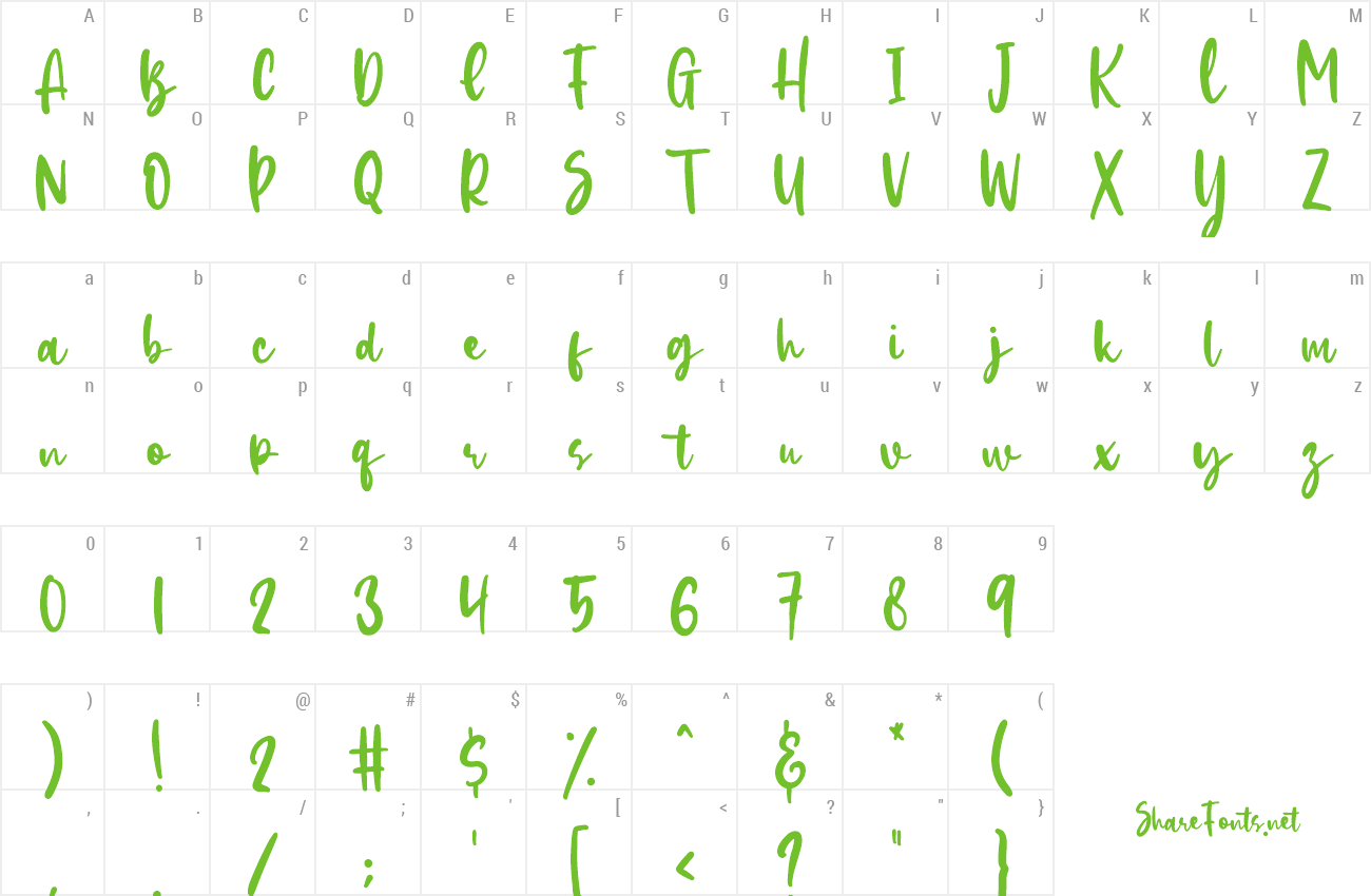 Font Hachiko preview