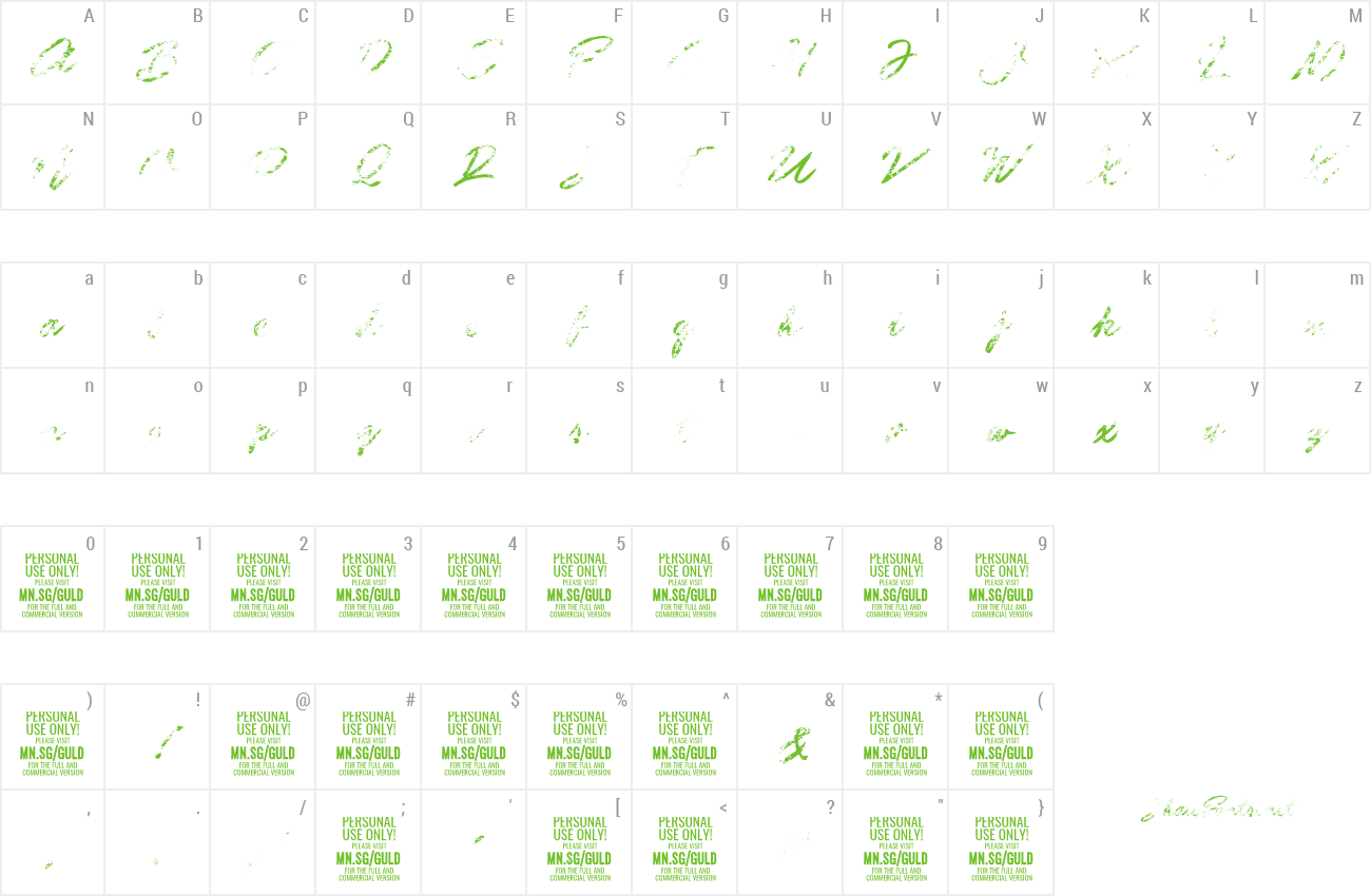 Font Guld Script Color preview