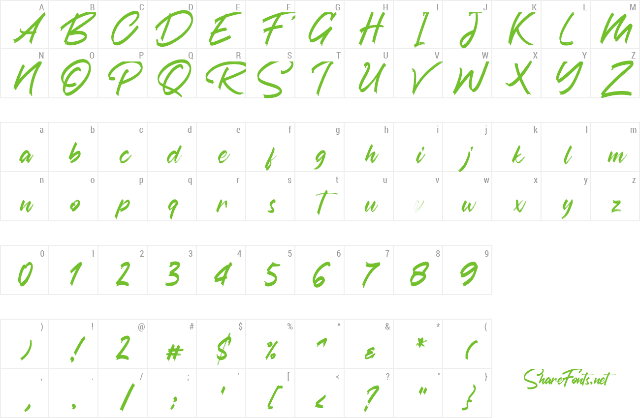 Font Austhind preview