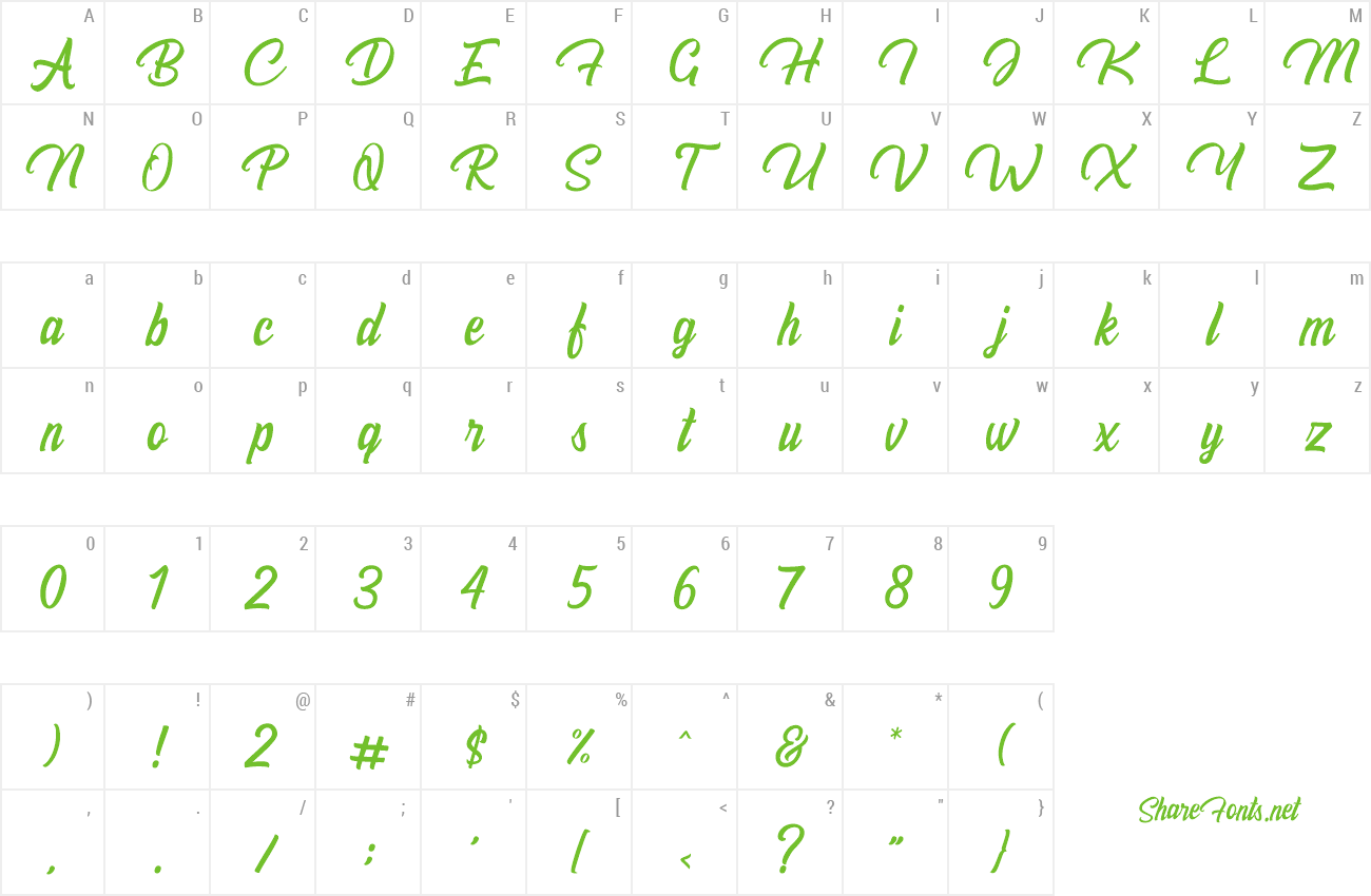 Font Billyana preview