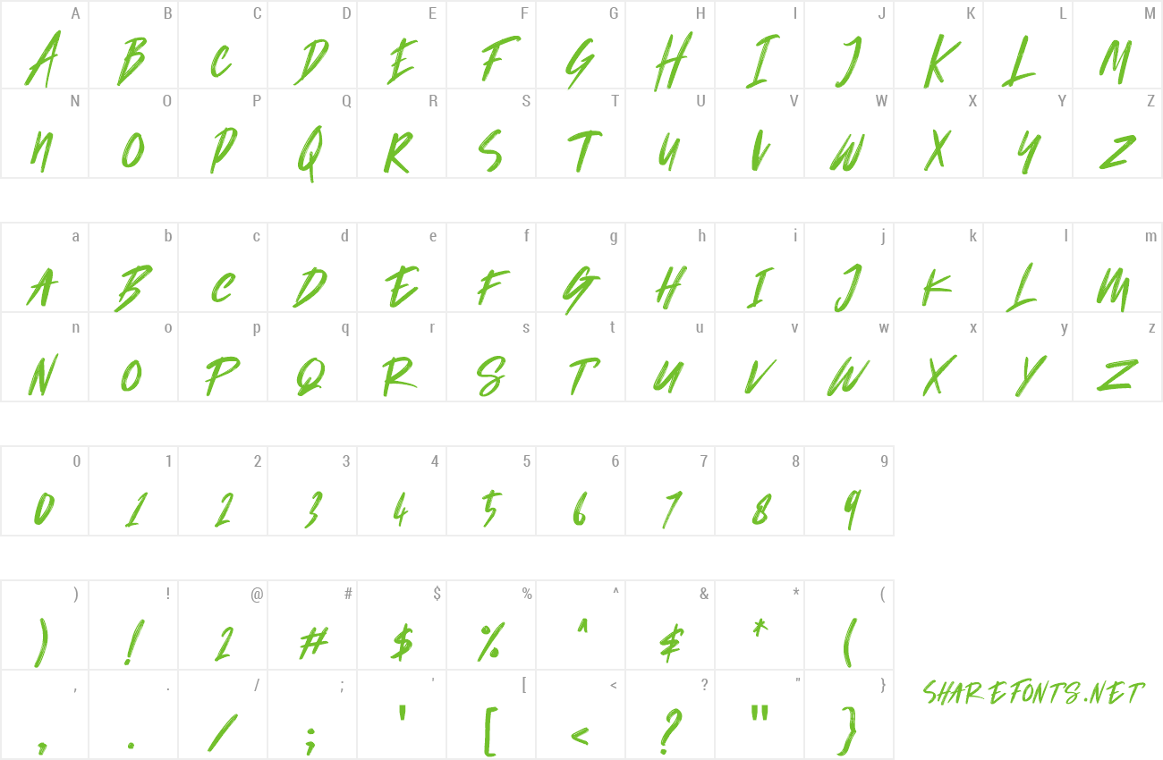 Font Starshy preview