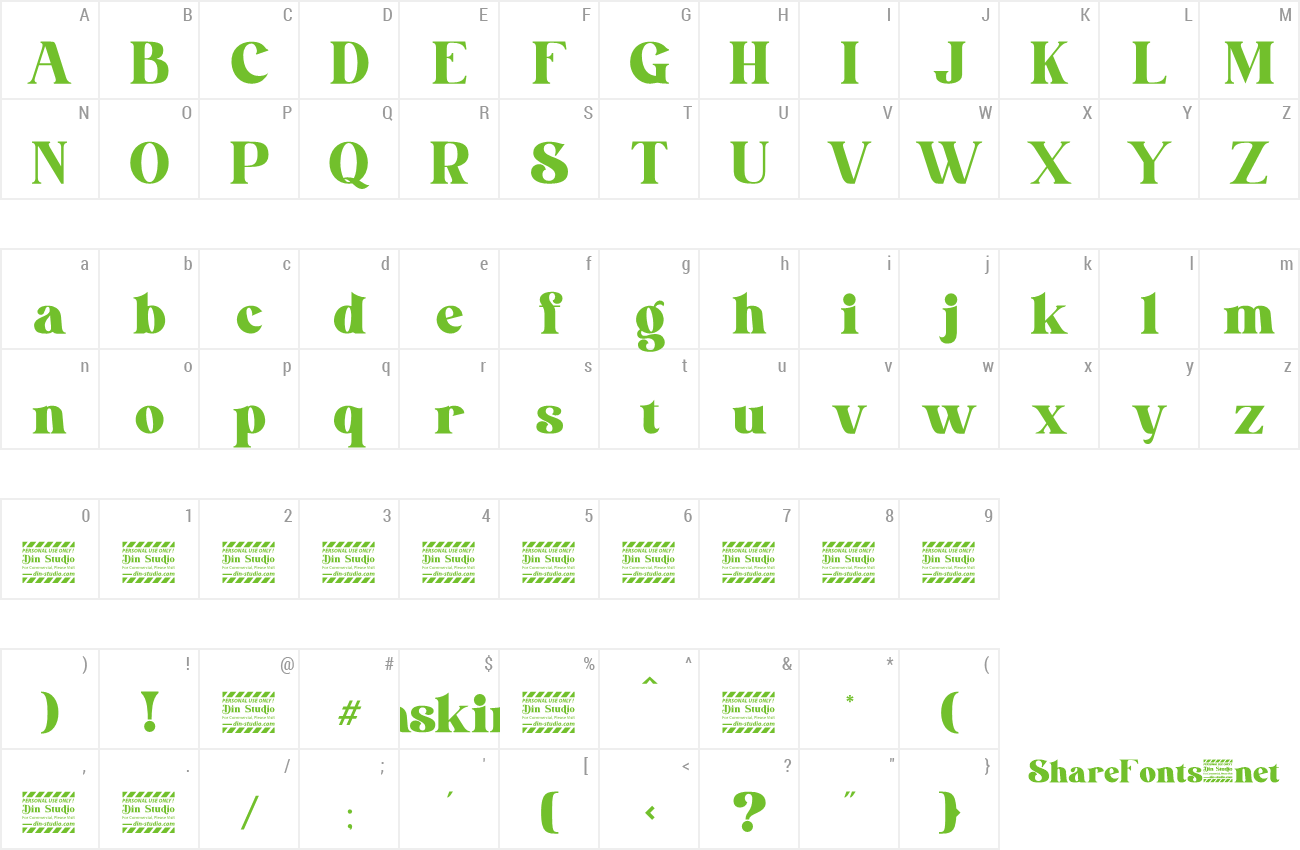 Font Basking preview