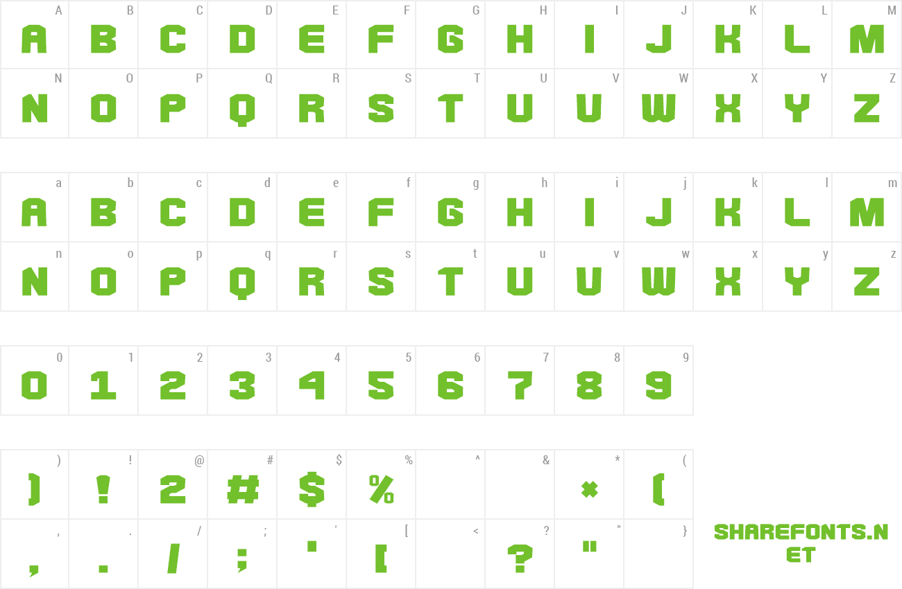 Font Goma Octagon preview