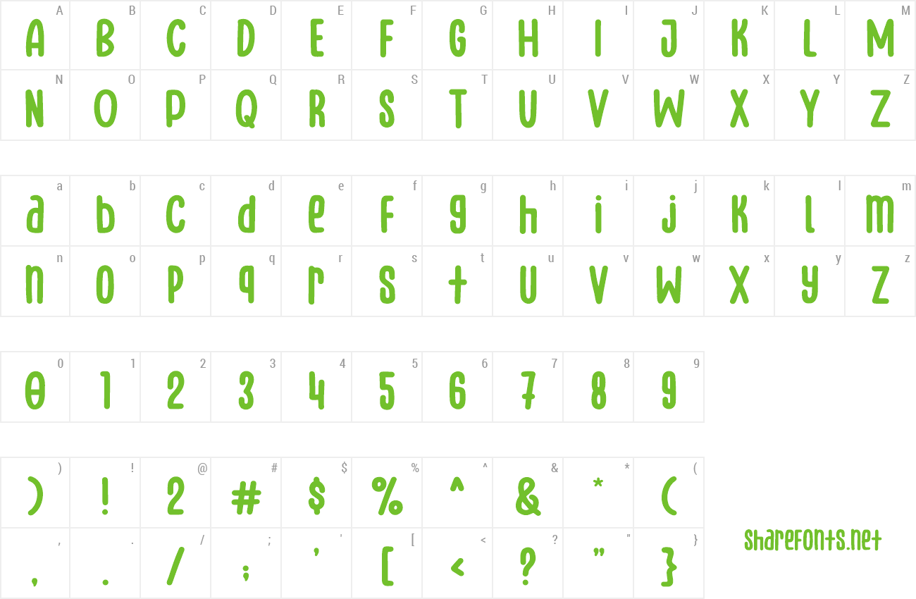 Font Bluenesia preview