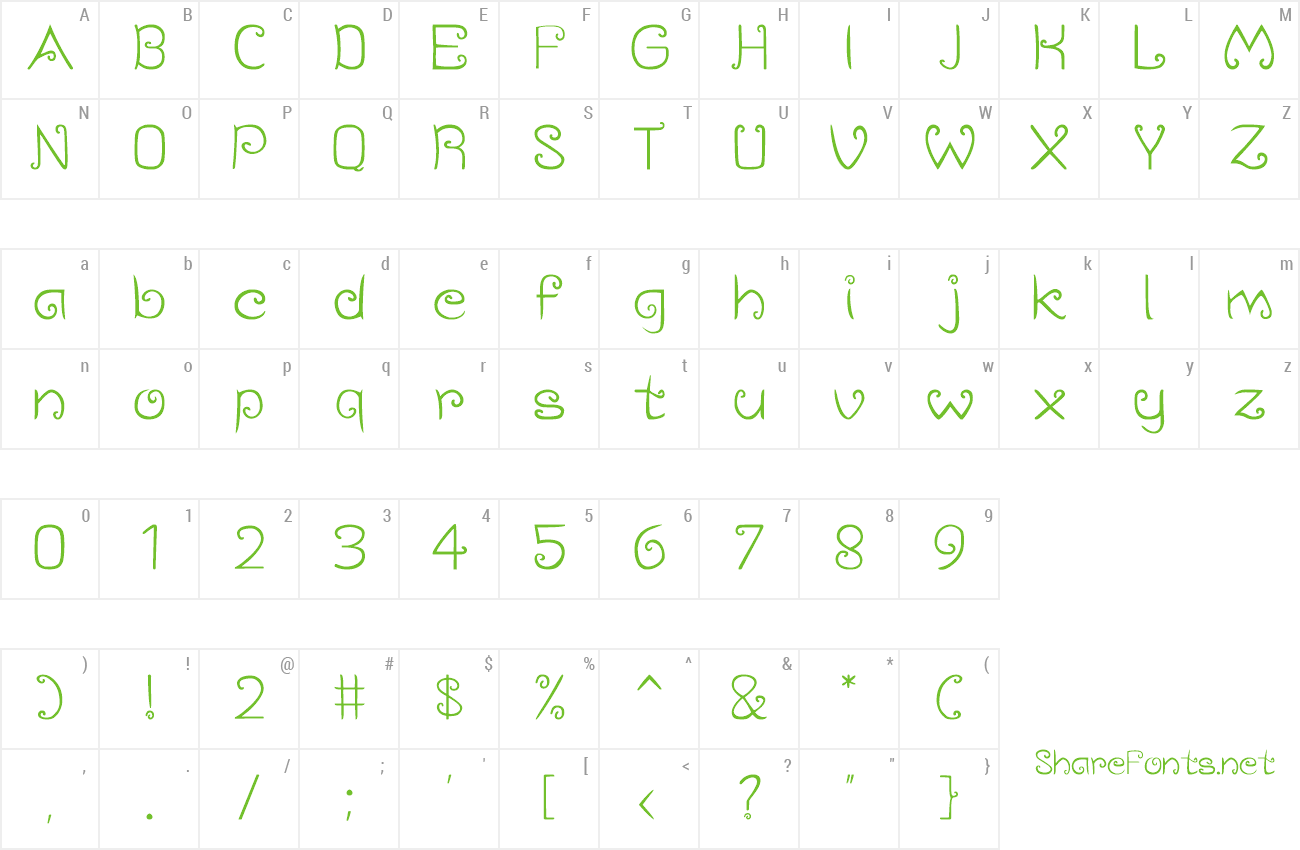 Font D Borneo preview