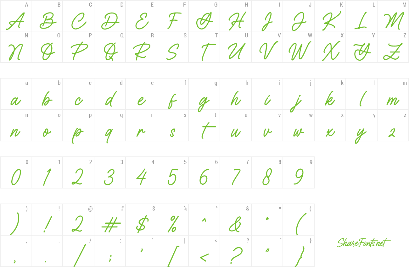 Font Holidream preview