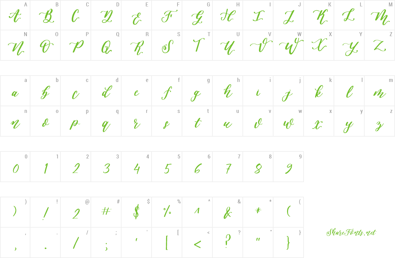 Font Mangshana preview