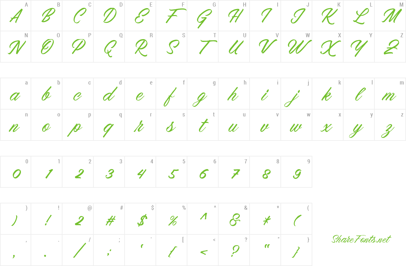 Font Menleader preview