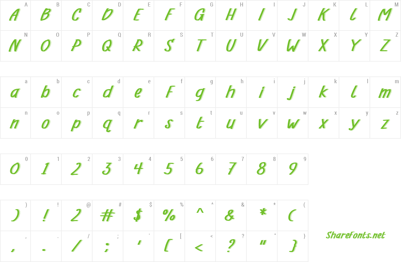 Font Muge Huge preview