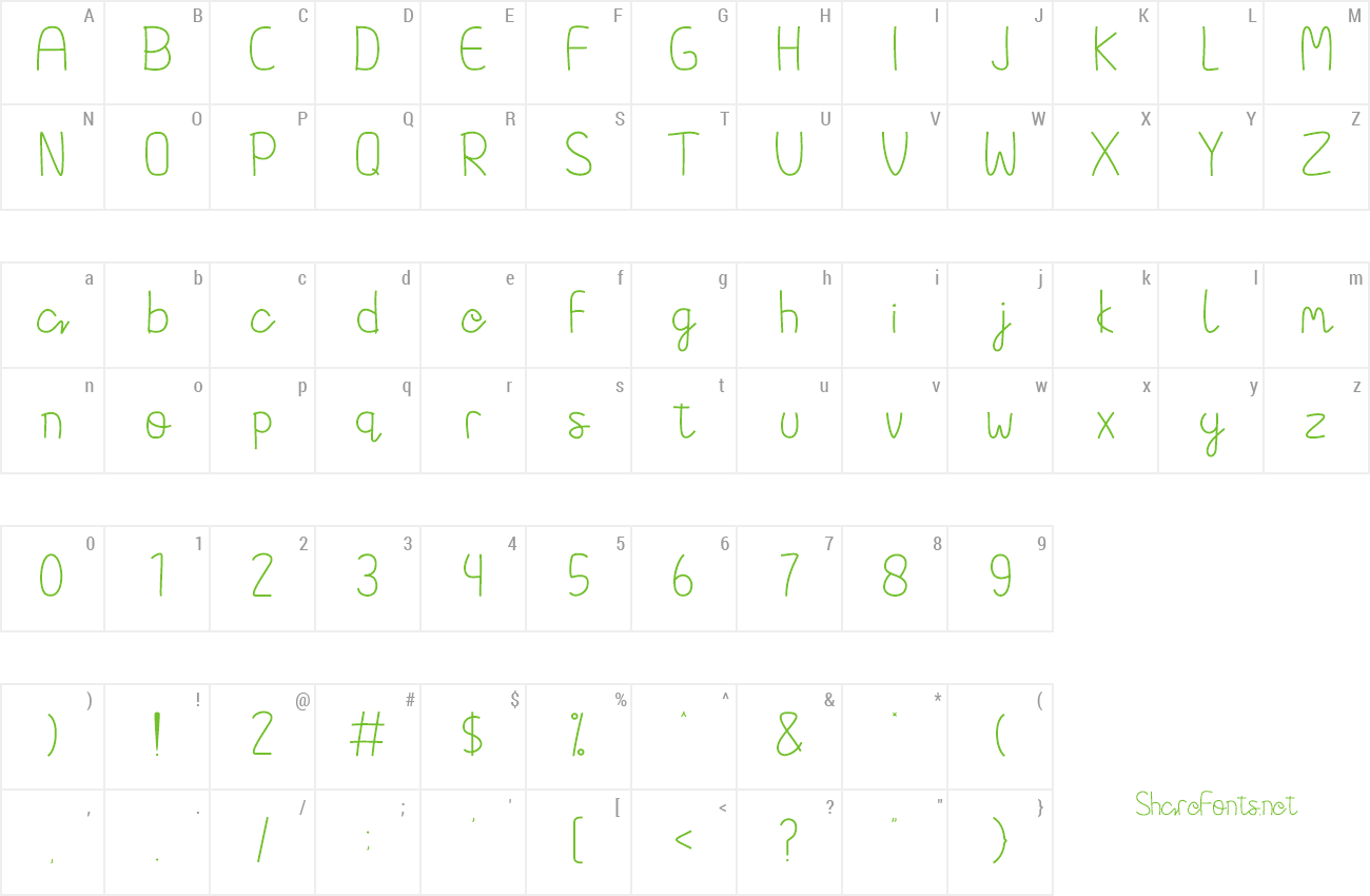 Font Parramellow preview