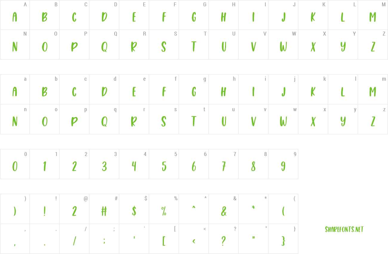 Font Summer in California preview