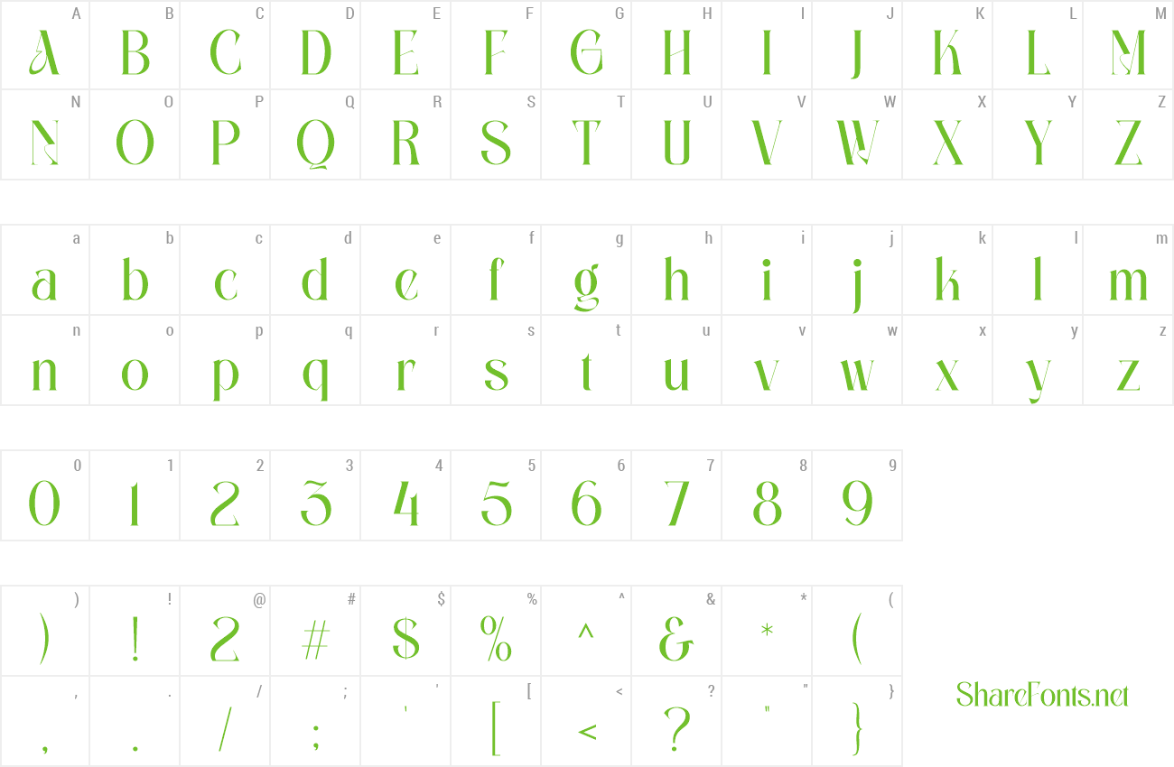 Font Amug preview