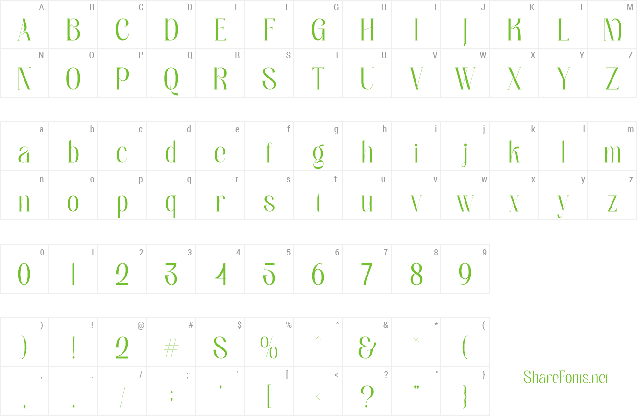 Font Bagnolia preview