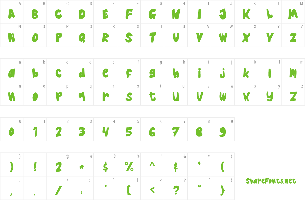 Font Chizcake preview