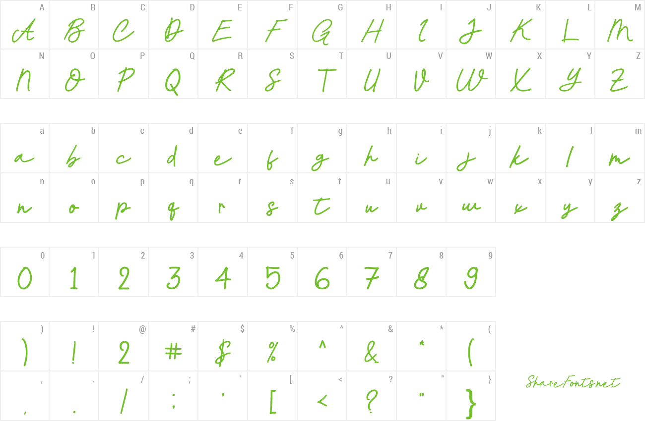 Font Justline preview