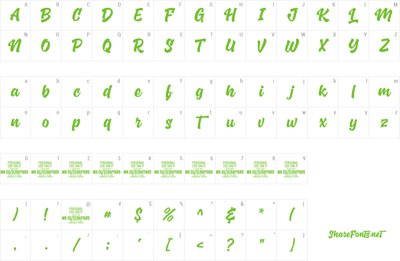 Font Scrapyard Script preview