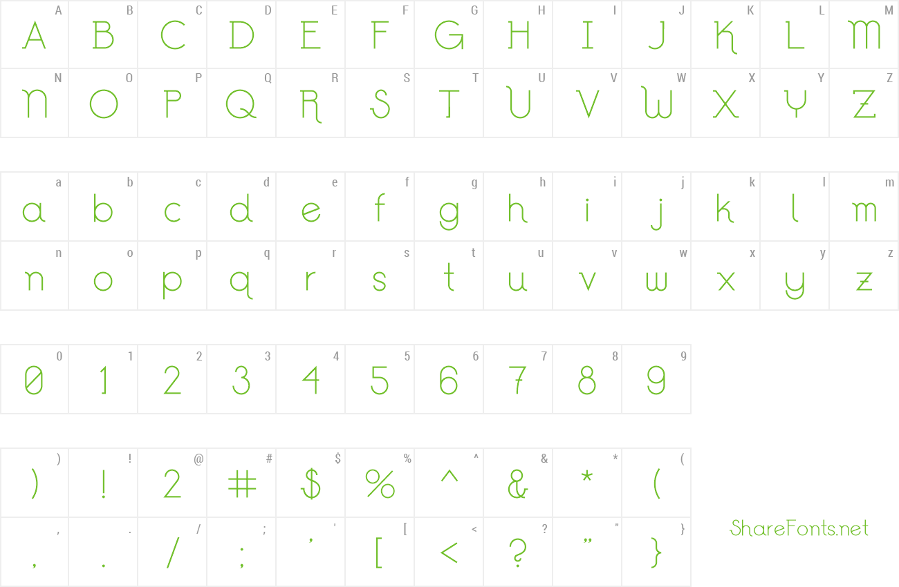 Font Colorless preview