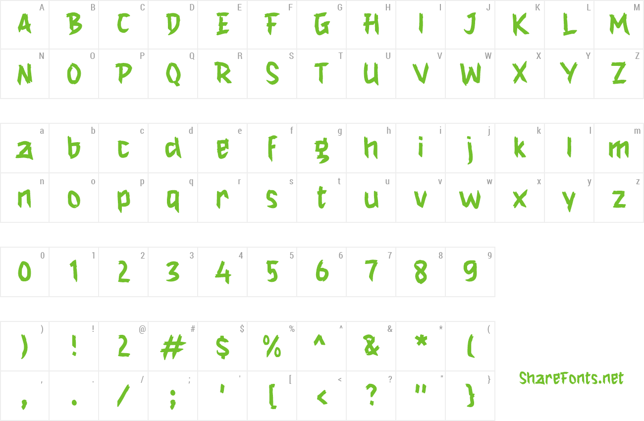 Font h Houji preview