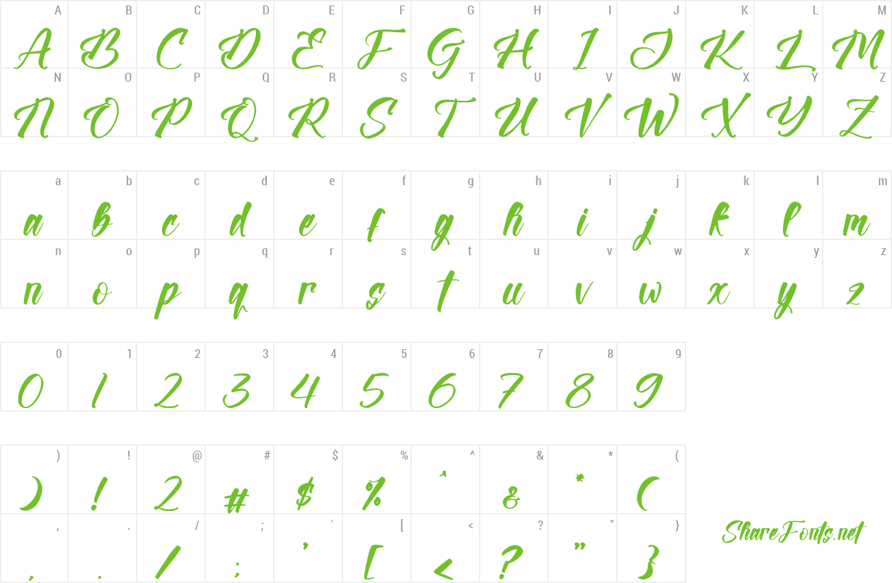 Font Hensleyton preview