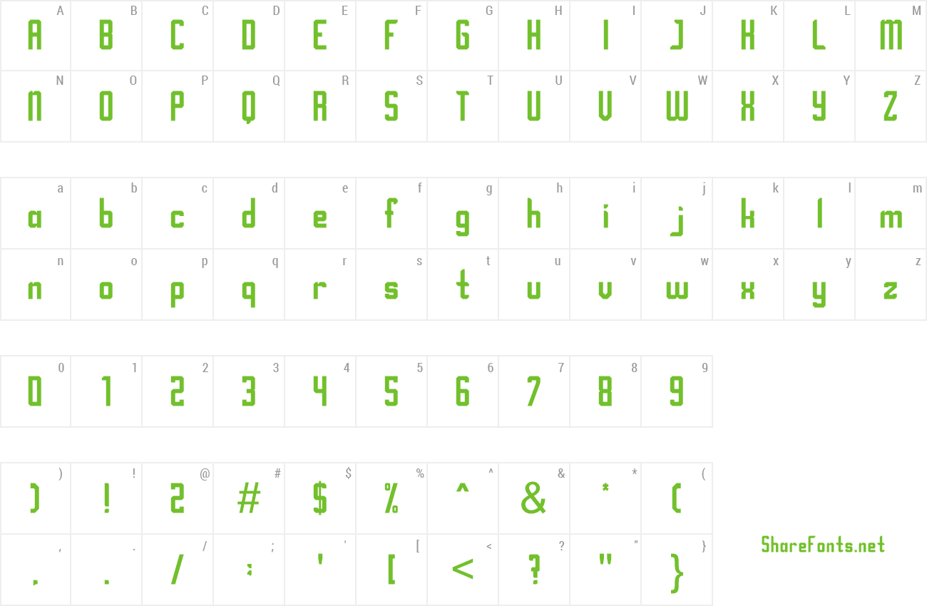 Font CNRGN Block V2 preview